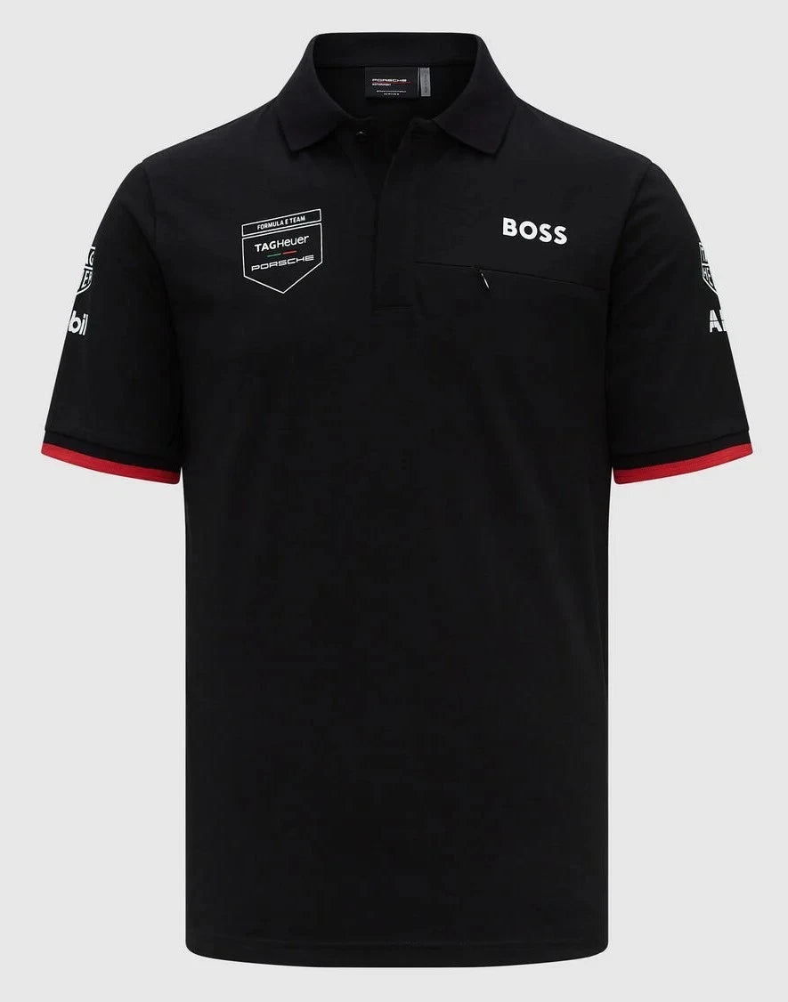 Porsche Motorsport Formula E Team Polo Black DDP (NO US CUSTOMS FEE)