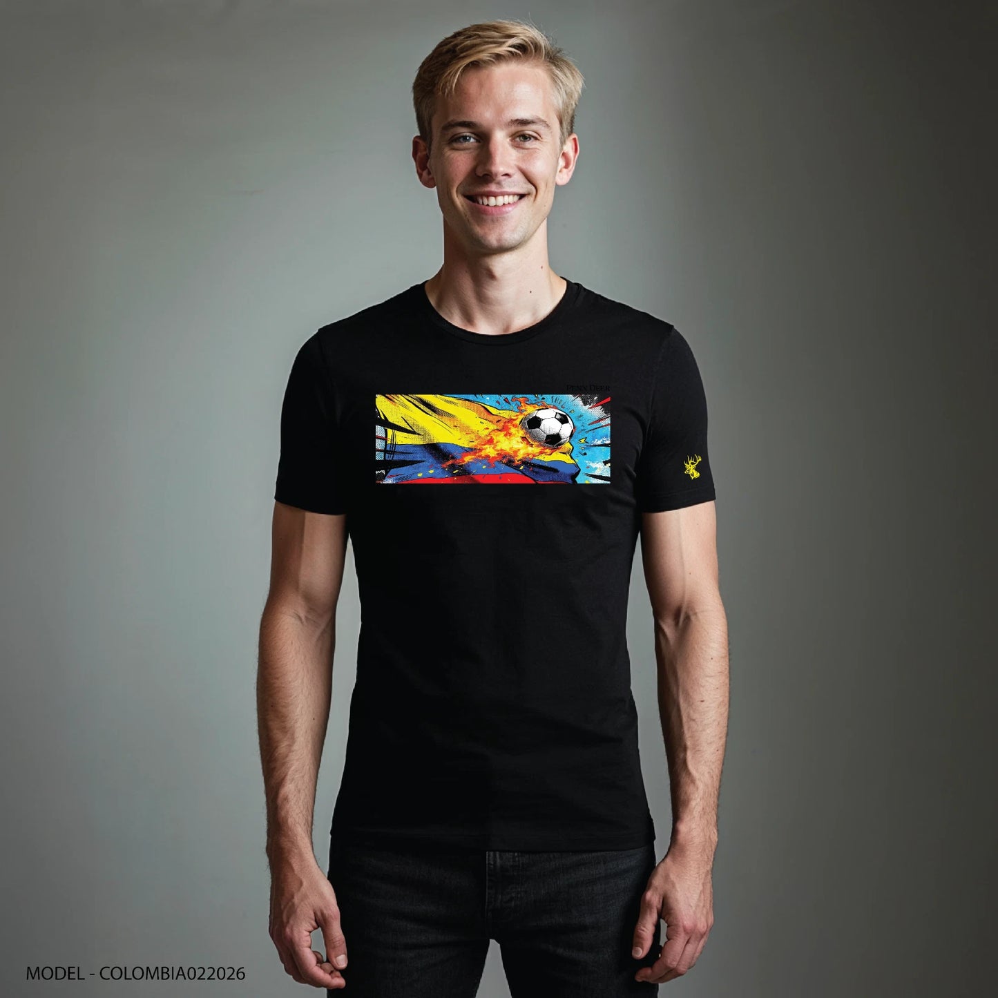 Soccer Colletion Penn Deer Tshirt with Colombia Flag 2026