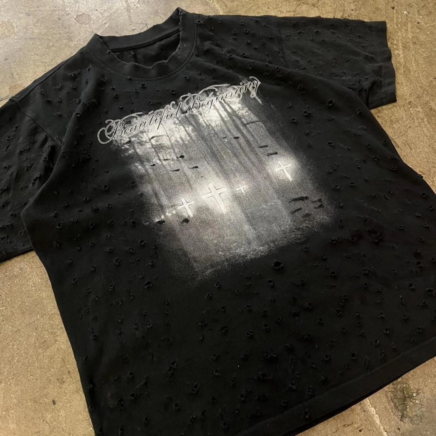 Custom distressed T-shirt