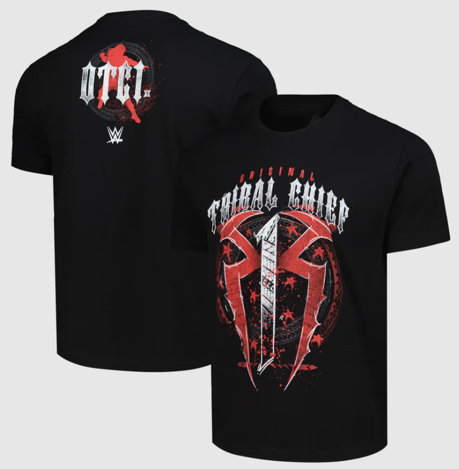 Black Roman Reigns OTC1 Tribal Chief Oversized Boxy T-Shirt