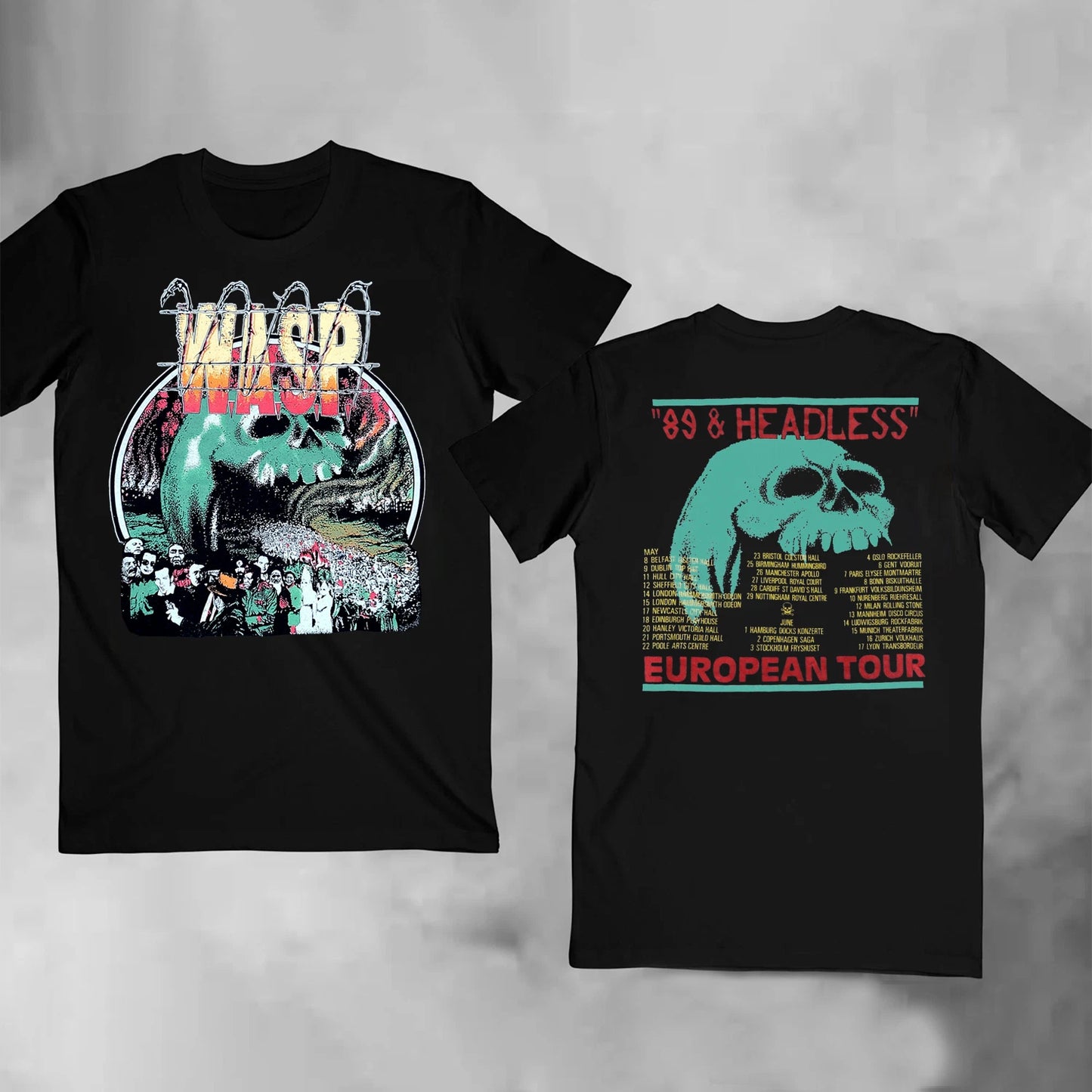 WASP HEADLESS 1989 Tour Shirt