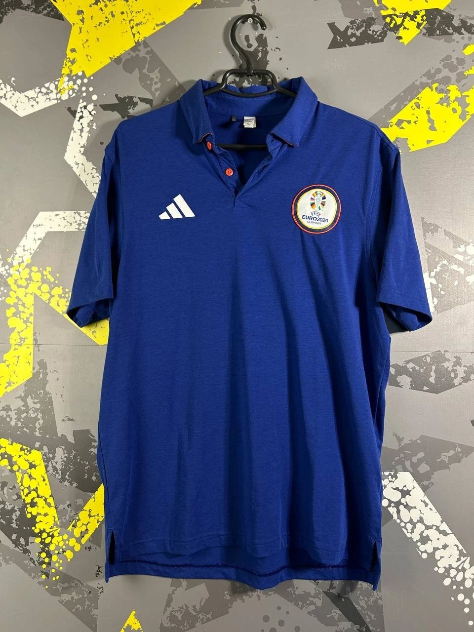 EURO 2024 Germany Jersey Fan Football Soccer Shirt Blue Adidas Men Size M ig93