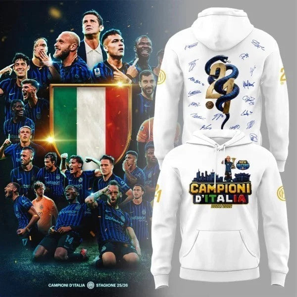 Champion Of Italy For The 21st Time In Its Legendary History Edition Hoodie