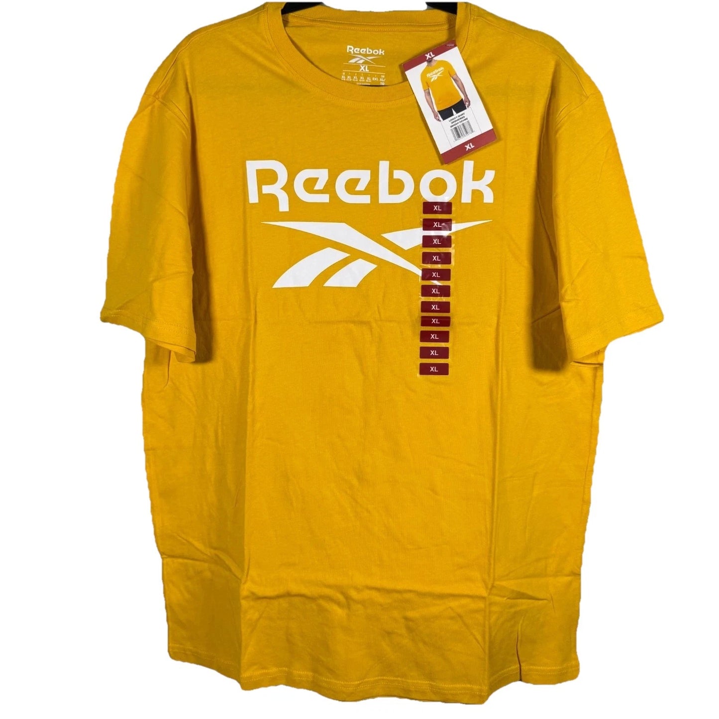 Reebok Logo Tee XL Yellow Graphic Streetwear Cotton NWT