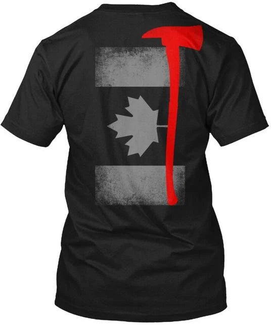 Firefighter Flag T-Shirt Made in the USA Size S to 5XL