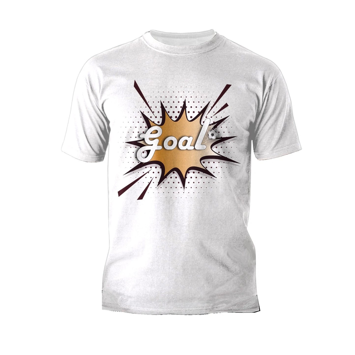 Goal Soccer Ball in Net Comic Style Football Fan Art Official Men's T-Shirt