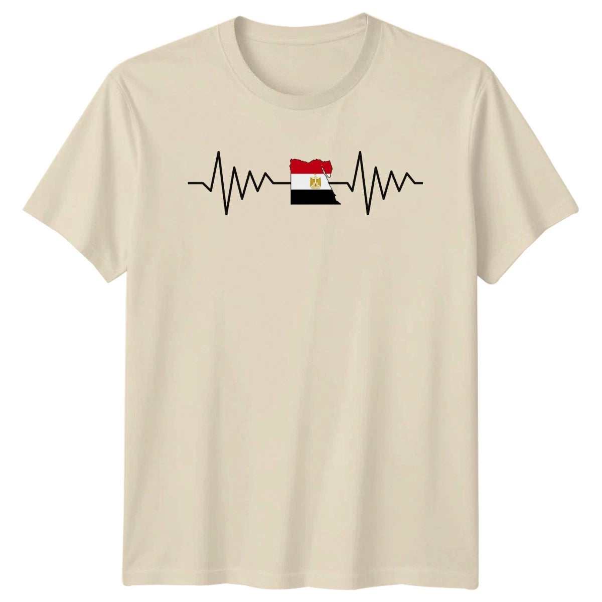 Egypt Flag Heartbeat T-Shirt Egyptian Heritage Gift For Him And Her