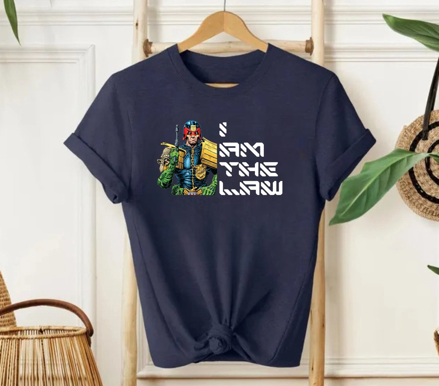 Judge Dredd I Am The Law Retro Comic Book Unisex T-Shirt - Vintage Hero Tee Top