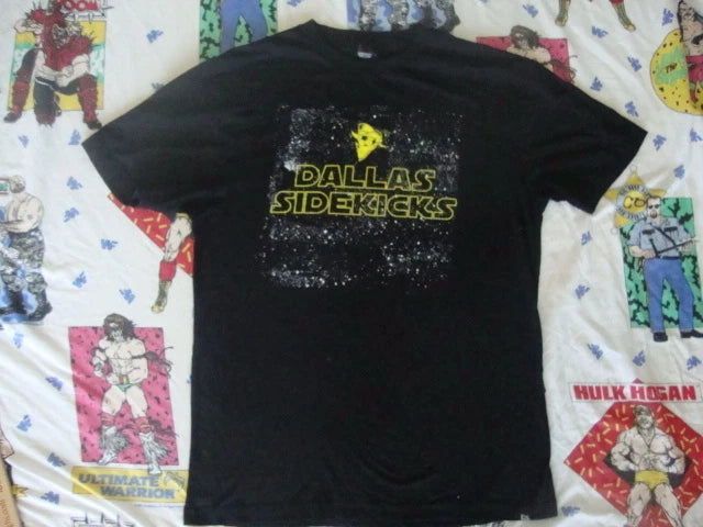 Dallas Sidekicks Soccer throwback black & yellow T Shirt L