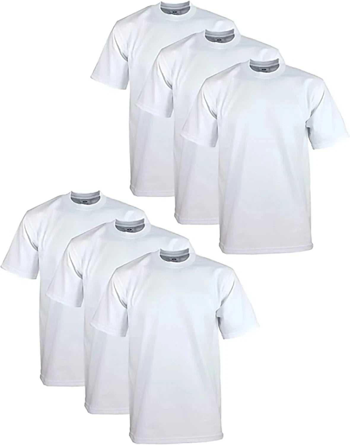 6 Pack - New (Large) Pro Club Men's Heavyweight Short Sleeve T-Shirt free ship
