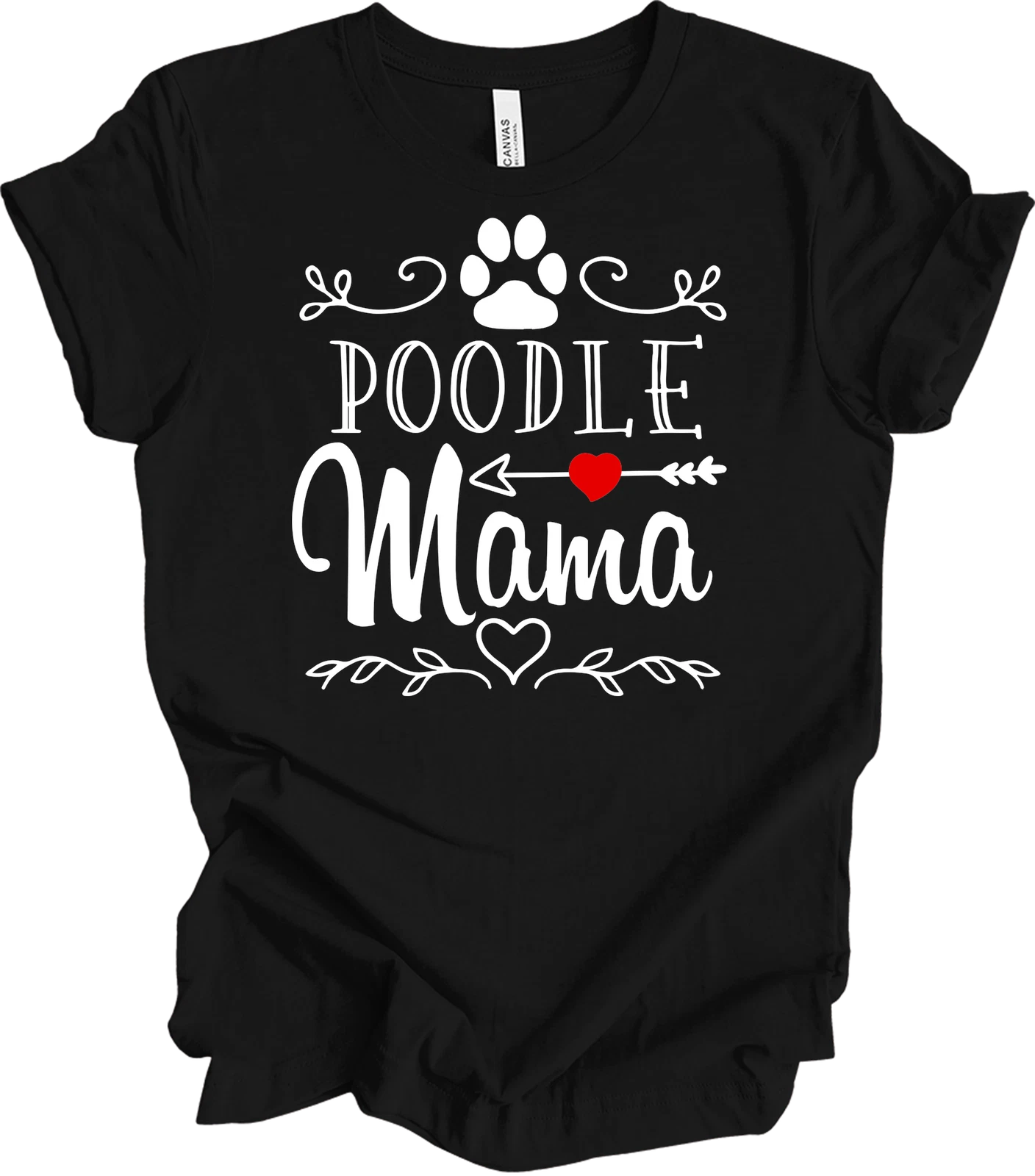 Poodle Mama T Shirt Dog Mom Gift for Poodle Lover Women Dog Mama Shirt