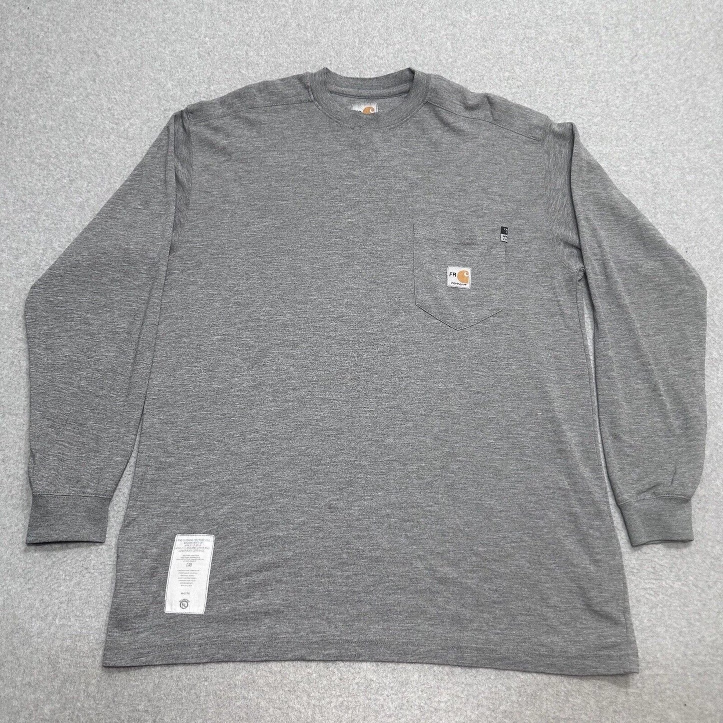 Carhartt Fr Long Sleeve Gray Tee Shirt #297-31 (PICK YOU SIZE) B Cintas