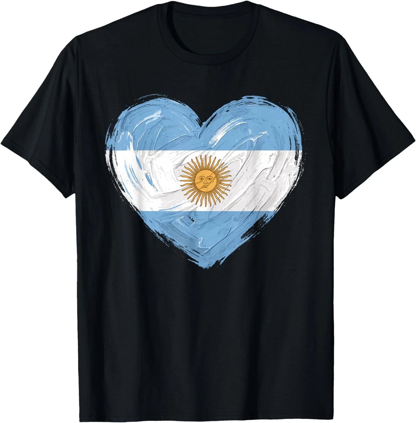 Argentina Flag Heart Soccer Football Supporter T-Shirt