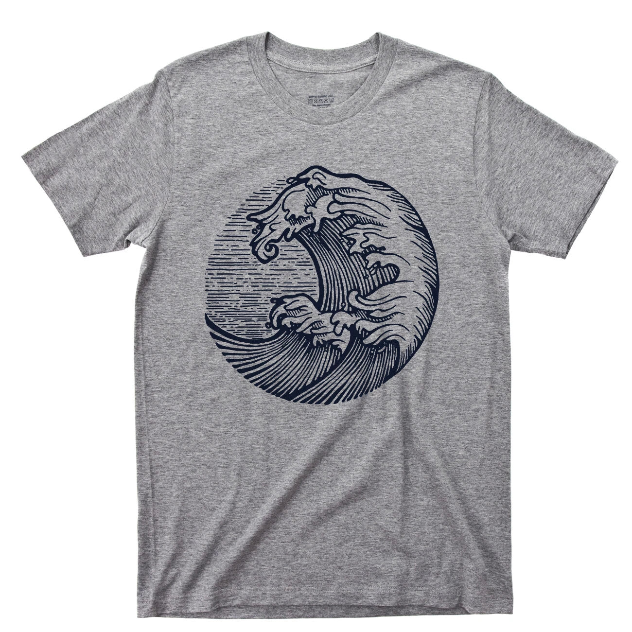 Big Wave T Shirt Fishing Boating Shark Jaws Marine Wildlife Dolphin Mermaid Tee