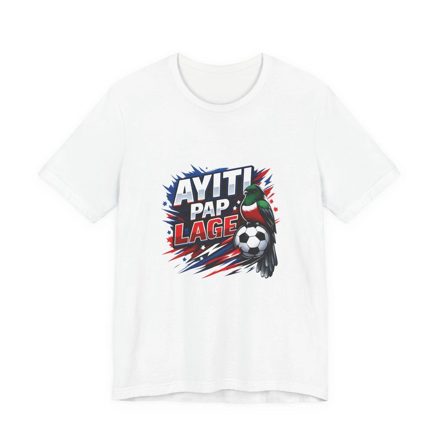 Ayiti Pap Lage T-Shirt | Haitian Flag Parrot Soccer Design