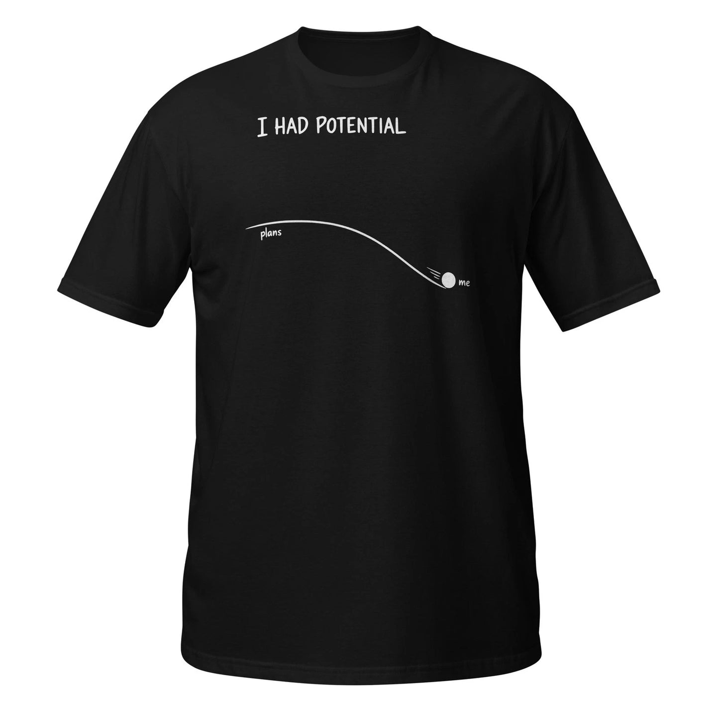 I Had Potential Funny Procrastination Quote Minimalist Unisex T-Shirt