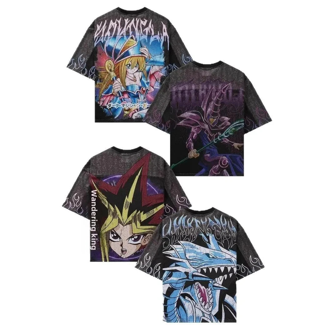 Yu-Gi-Oh Men’s T-Shirt Gym Fitness Graphic Tee Large Oversized Pump Cover
