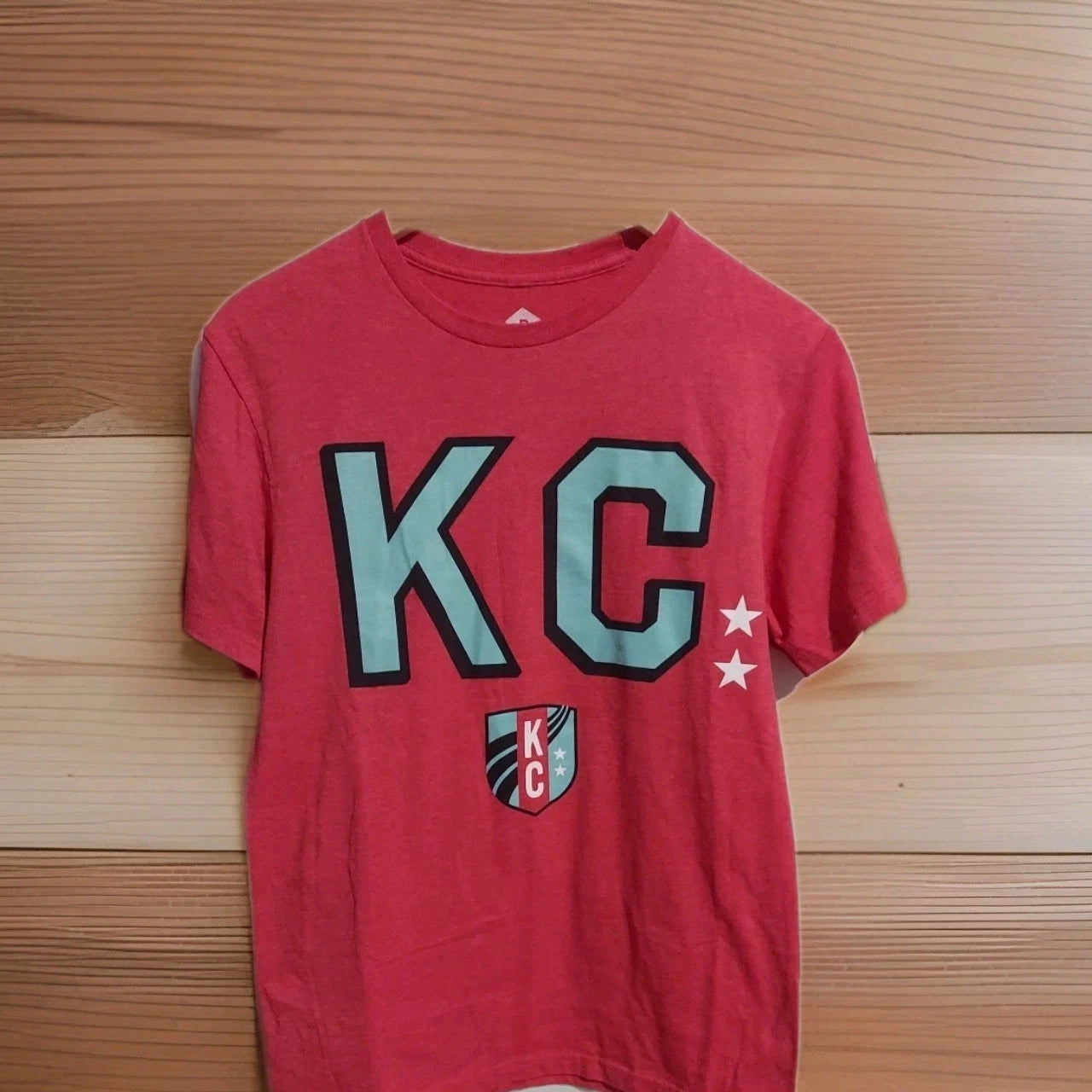 Kansas City Current t-shirt Size Small Womens Major League Soccer Red Teal