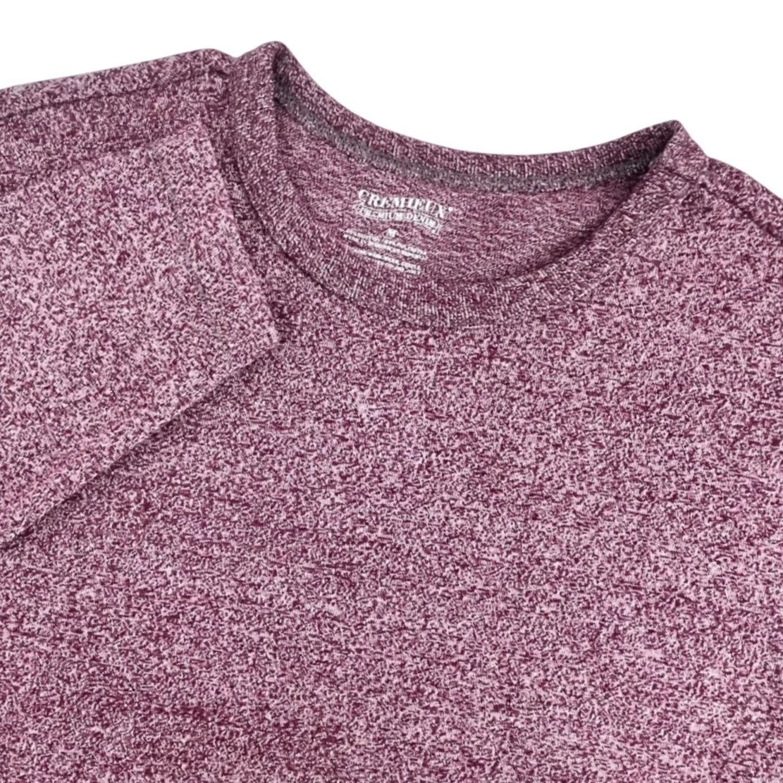 Cremieux Premium Denim Mens Long Sleeve T-Shirt Burgundy Heather Medium Casual