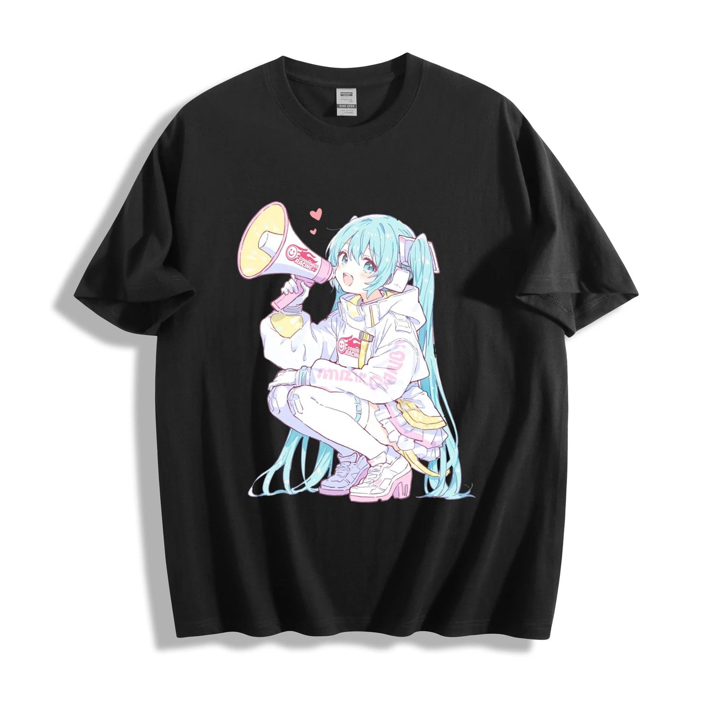 Hatsune Miku Cloud Hair Ascend T-Shirt - Serene Blue Sky Flow Design Unisex Tee