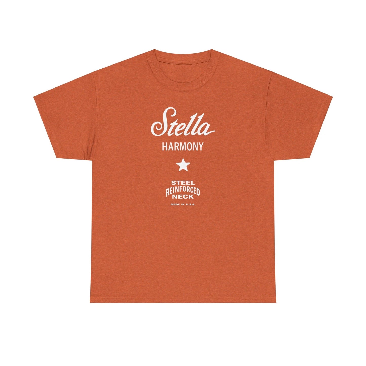 Stella Steel Reinforced Neck Guitar Headstock Logo T-Shirt Vintage Retro Harmony