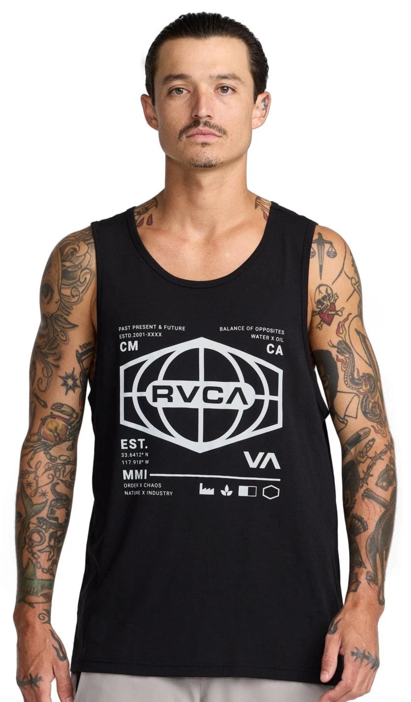 RVCA World Hex Men's Tank - Black - New