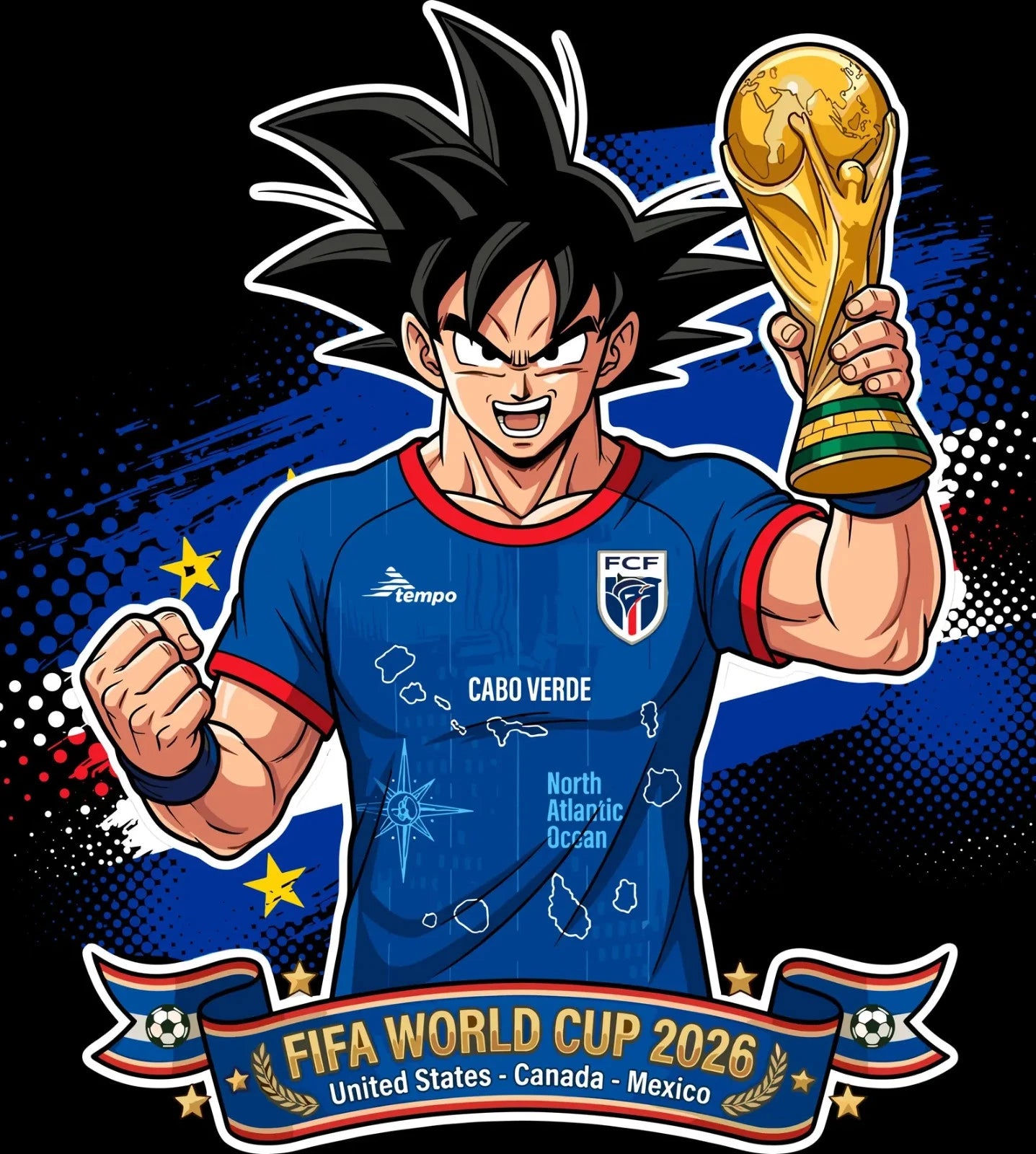 cabo verde World Cup Football DTF Iron On Heat Transfer Unisex Soccer T shirt