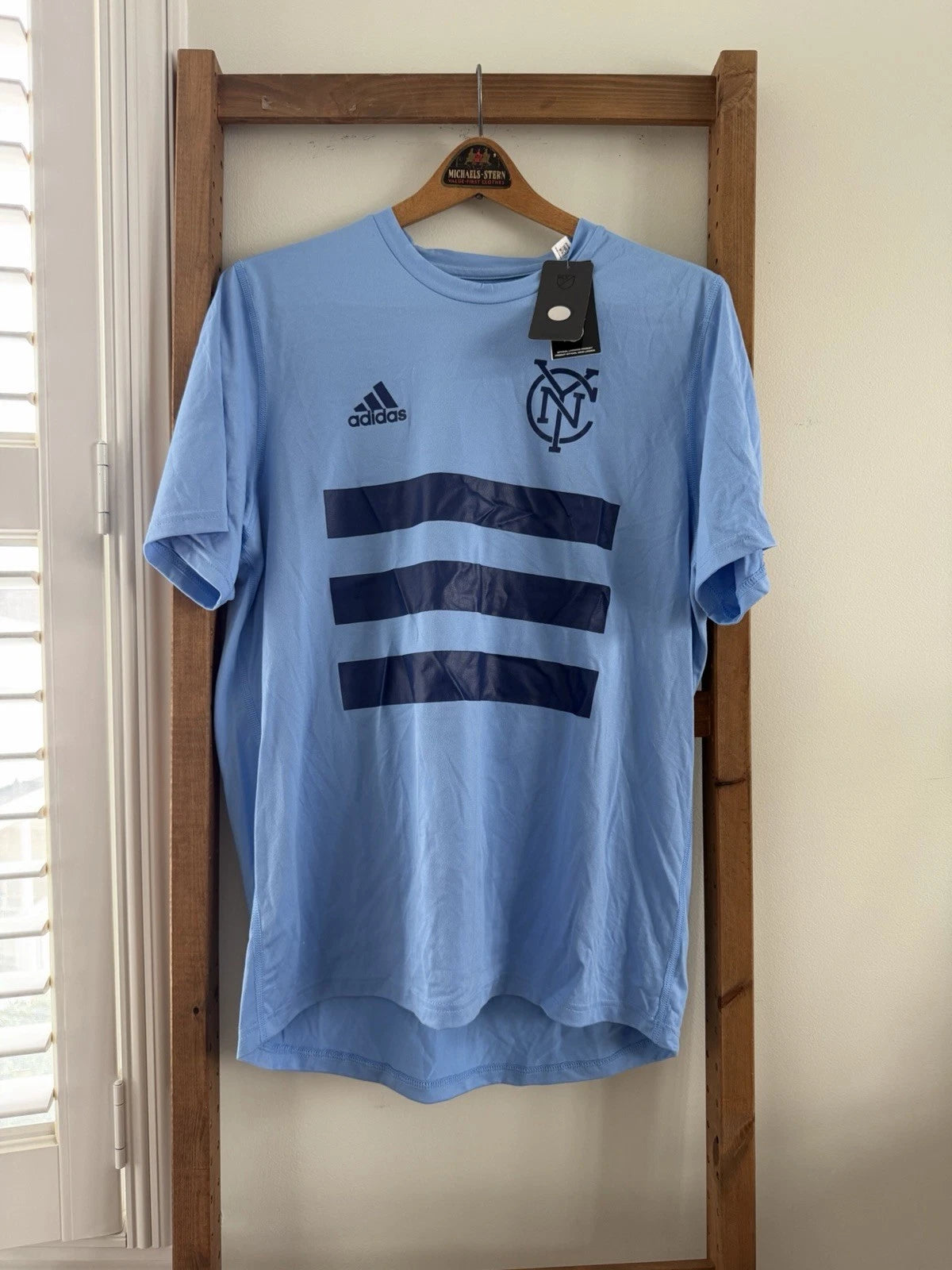 Adidas NYCFC New York City FC Football Club MLS T Shirt Men's Large L NWT