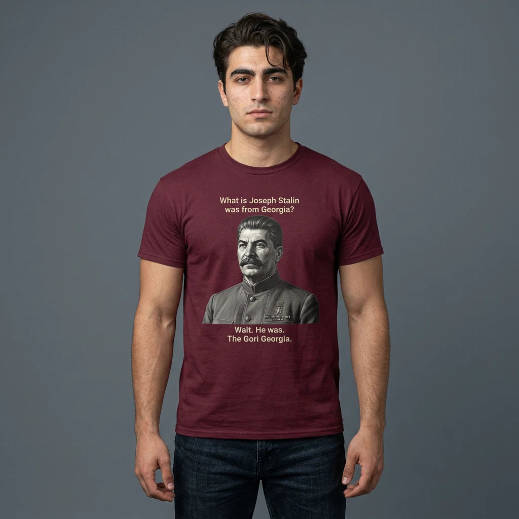 Joseph Stalin Gori Georgia T‑Shirt | Historical Meme Tee | Archival Design