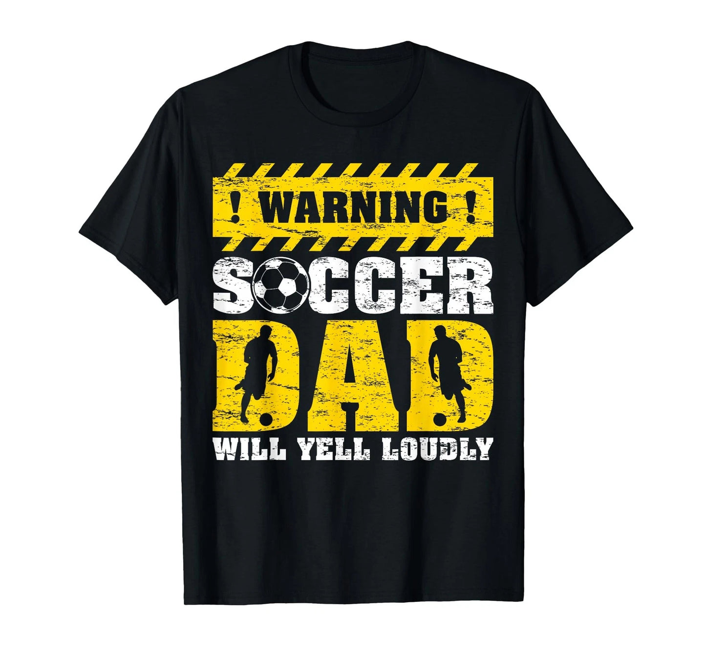 Vintage Warning Will Yell Loudly Soccer Dad Father's Day T-Shirt