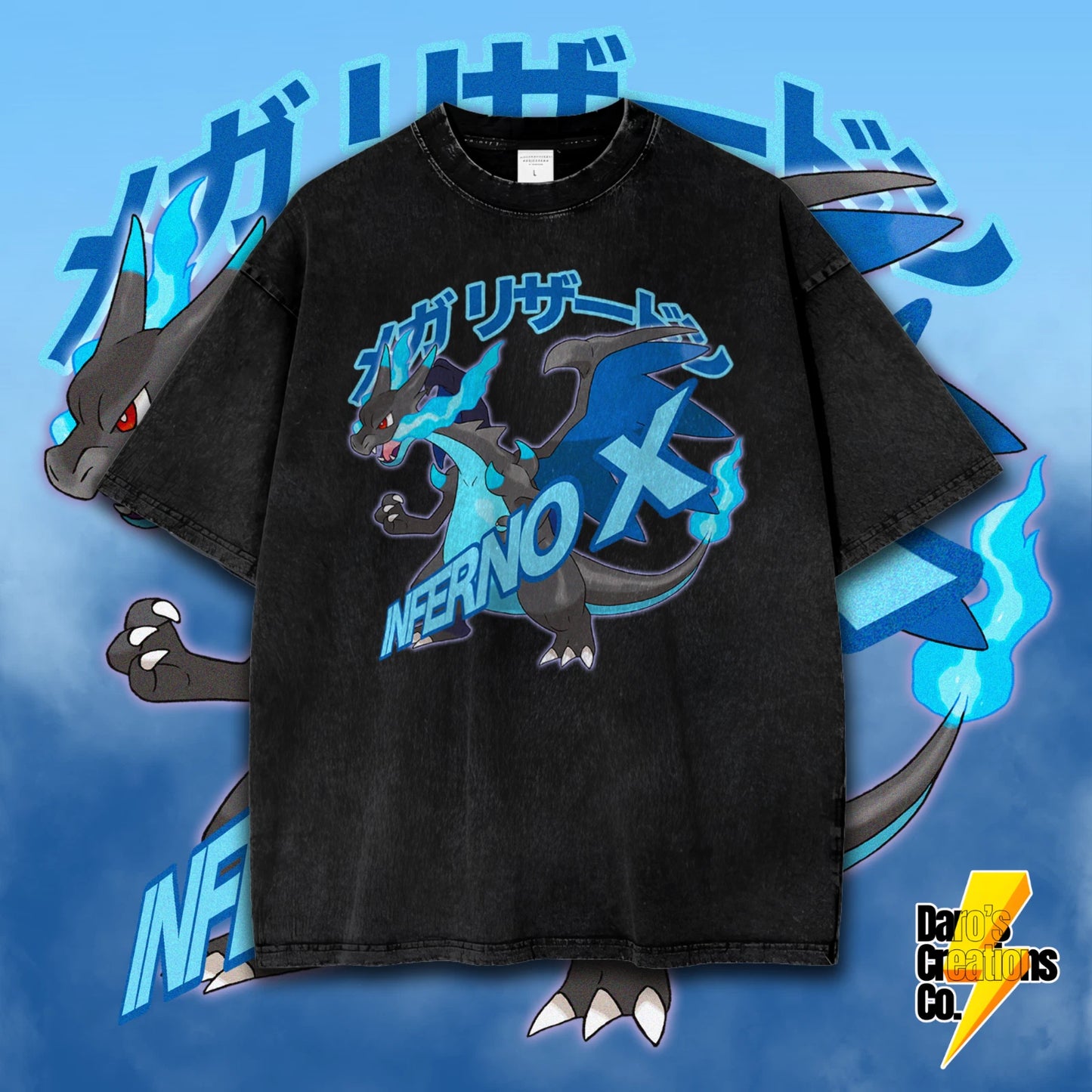 Pokemon Mega Charizard X Custom Anime Shirt, Vintage Anime Shirt, Retro Shirt