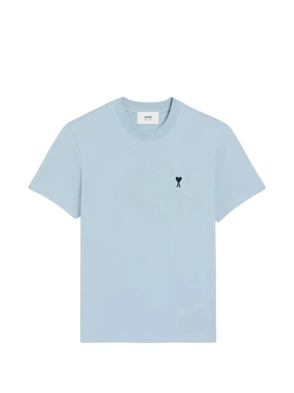 AMI De Coeur T-Shirt HTS346.724 Embroidered Heart Ciel £120