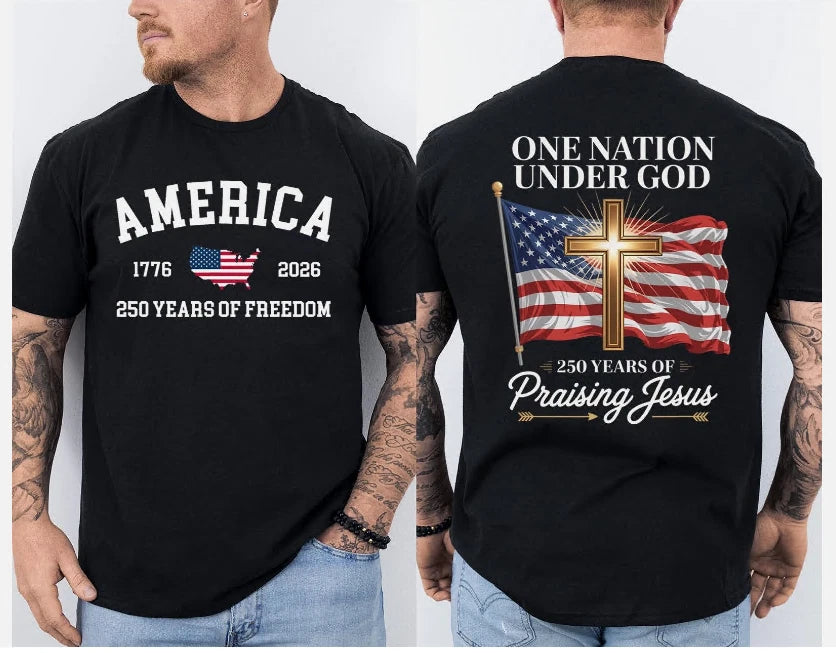One Nation Under GOD 250 Years of Blessing 250th Anniversary Patriotic 2 Sided