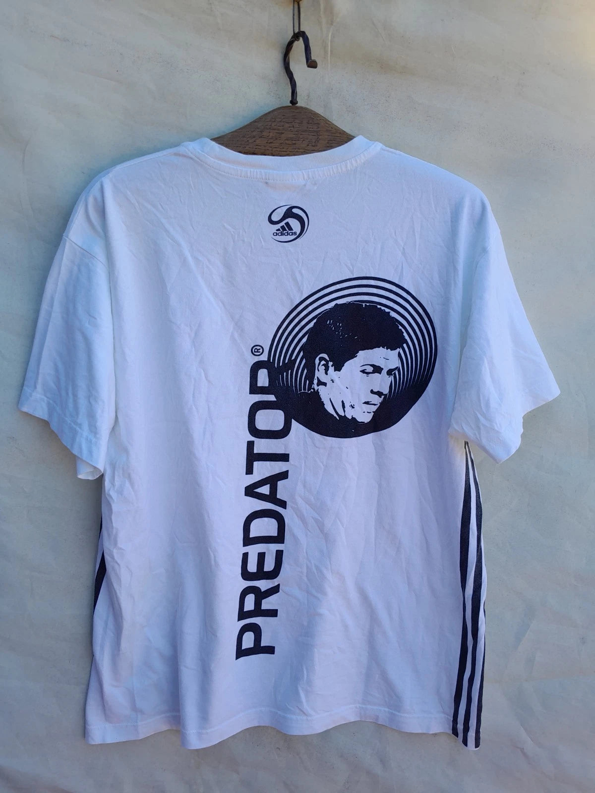 Vintage Adidas Predator Zinedine Zidane Shirt Mens Large White Soccer 3-Strip