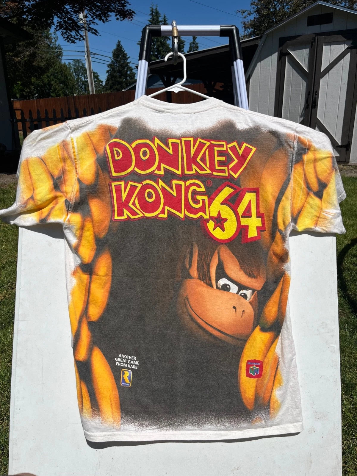 Vintage Donkey Kong N64 preorder Promo Tee Grail 1999 ๐๐ฅ AOP / Double Sided