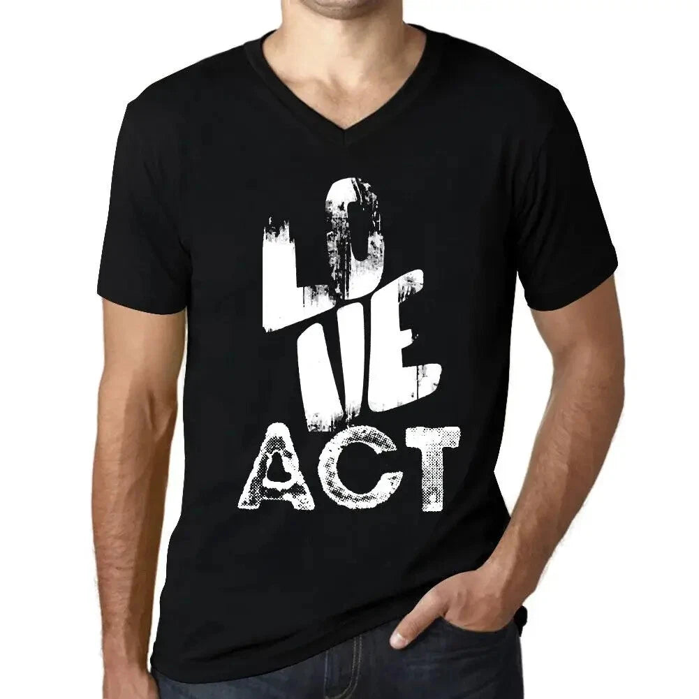 Men's Graphic T-Shirt V Neck Love Act Eco-Friendly Limited Edition Short Sleeve