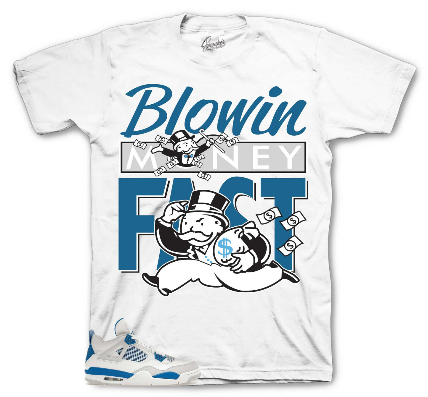 Shirts To Match Jordan 4 Industrial Blue - BMF Sneaker Tees