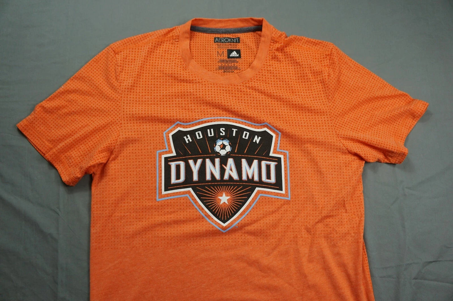 Adidas Aeroknit Crew Neck Tee Shirt. MLS Houston Dynamo. Men's Size M, MINT!!