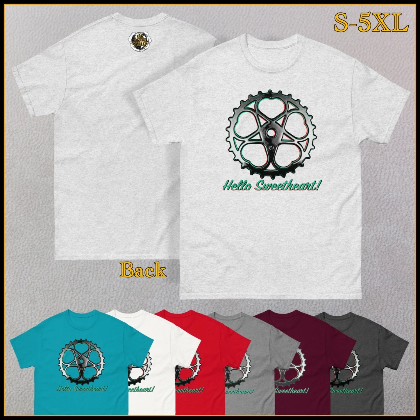 AS&CO Hello Sweetheart t-shirt (S-5XL) - Schwinn, skiptooth, prewar, sprocket