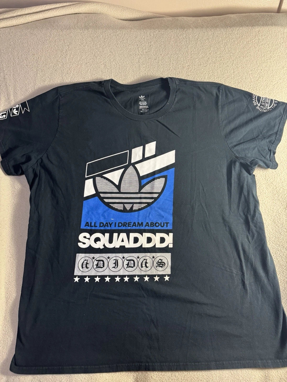 Adidas T Shirt 2XL All Day I Dream About Squad Soccer Gamer Emo Punk Sports