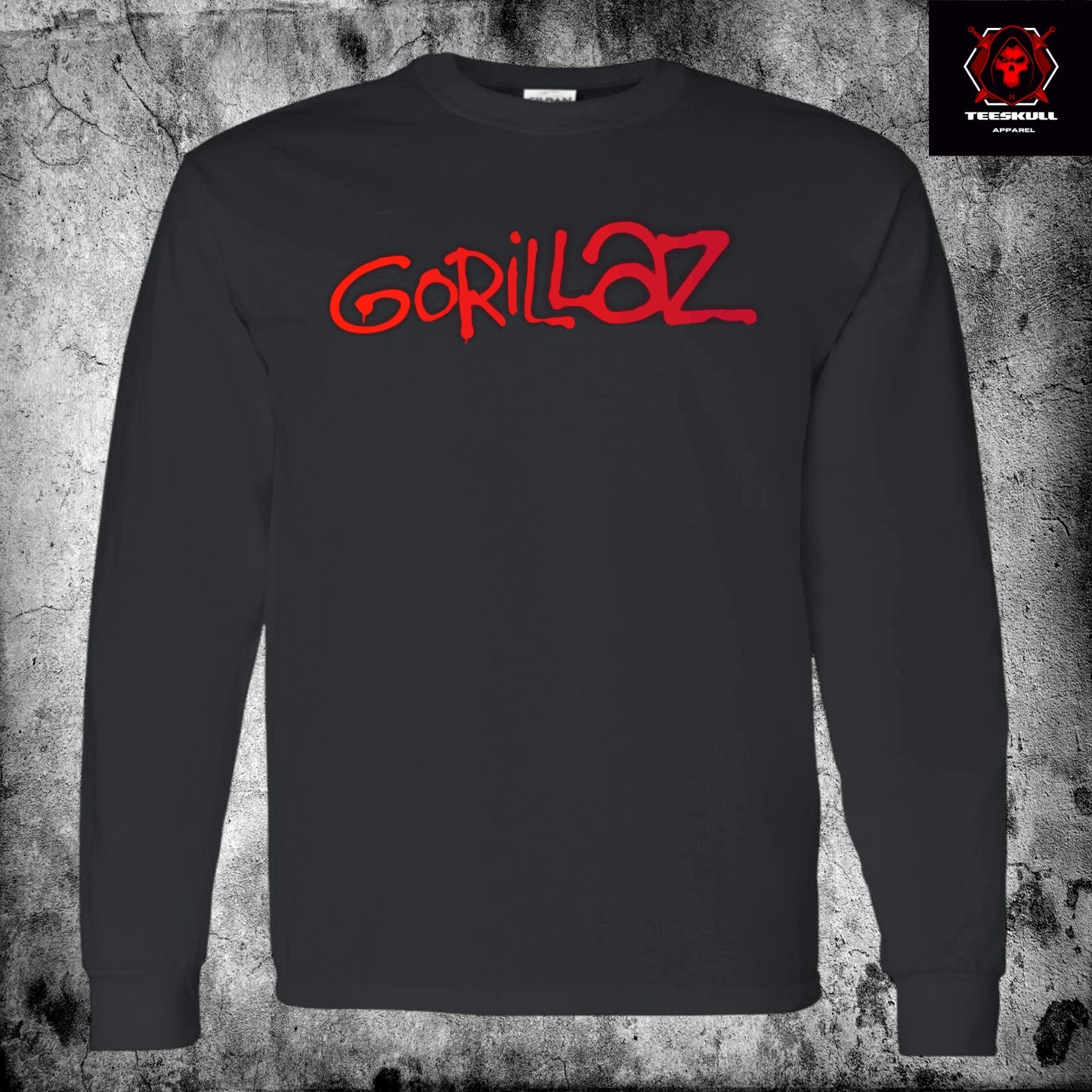 Gorillaz Alternative Indie Long Sleeve Top Unisex Premium Cotton T-Shirt 🔥