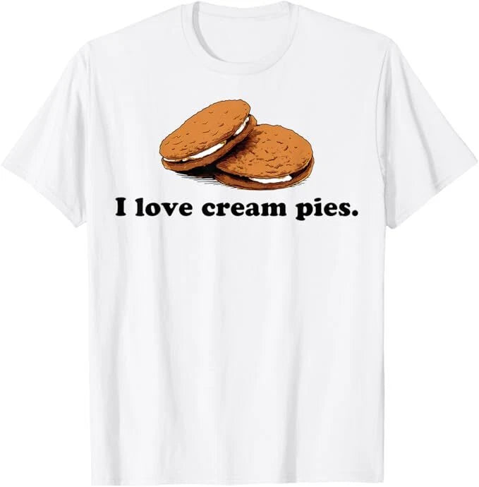 I Love Cream Pies Funny T-Shirt