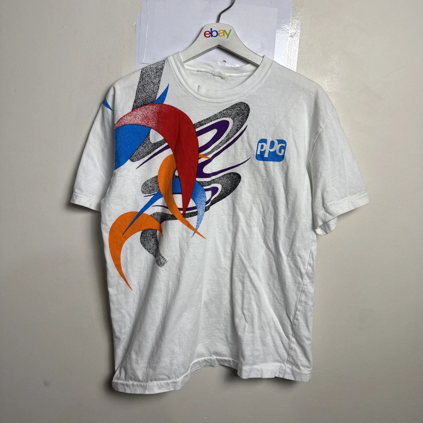 Vintage 1994 Soccer World Cup Shirt Mens M Short Sleeve Cotton White PPG