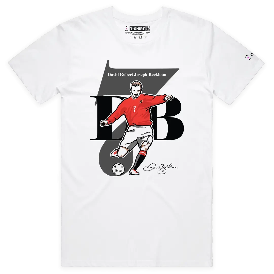 VOICEART Vintage Sir David Beckham Sport Graphic Premium T-Shirt for Soccer Fans