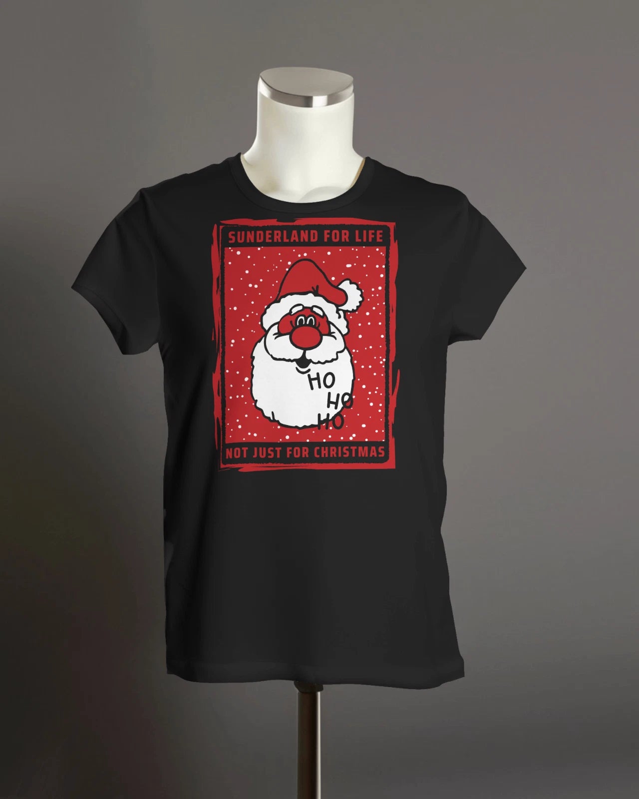 Sunderland Xmas T Shirt | Mackems Black Cats Tyne Wear Roker Santa Christmas