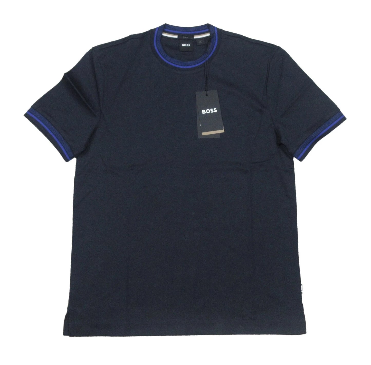 Boss Hugo Boss Men's Navy Tessler 143 Crew-Neck Slim Fit Short Sleeve T-Shirt