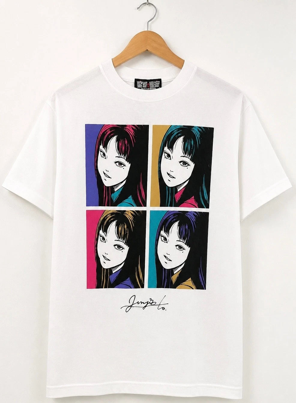 Junji Ito Tomie Pop Art T-Shirt White Japanese Horror Manga Anime Official