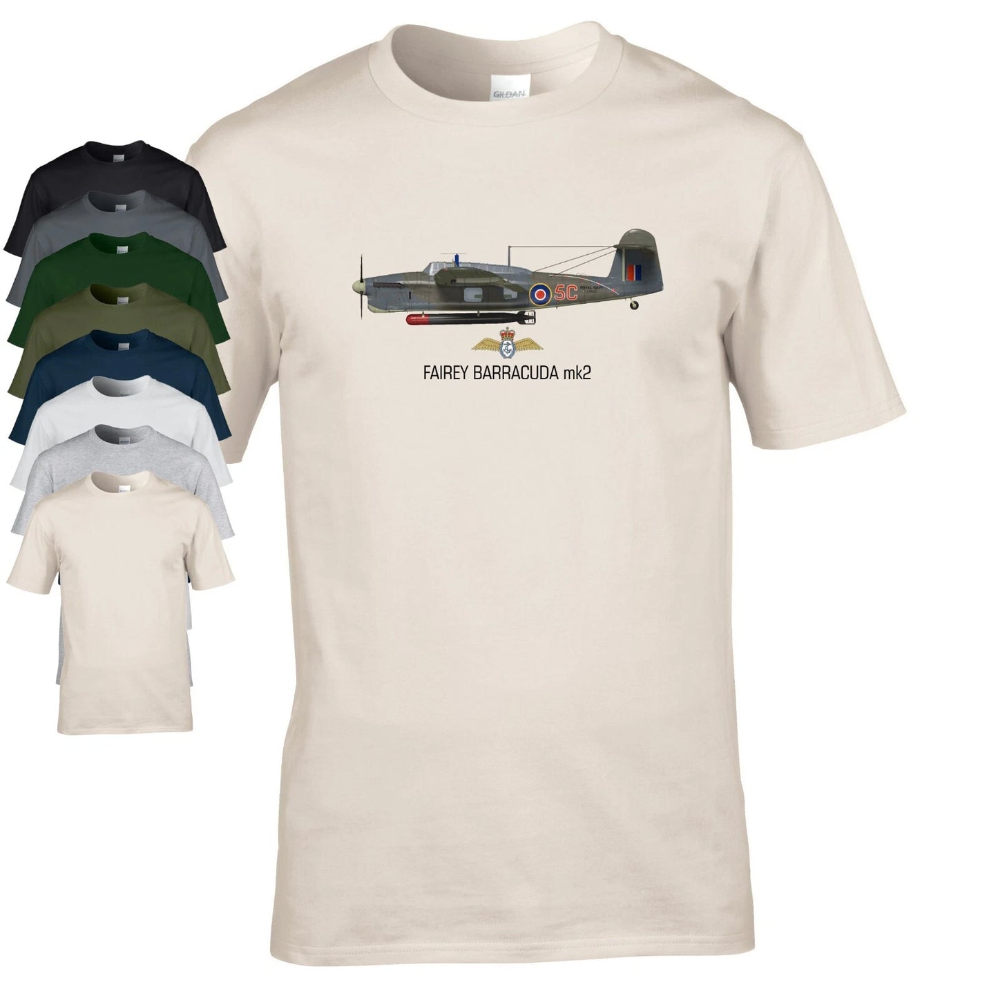 Fairey Barracuda T-shirt RAF Fleet air arm WW2 fighter aircraft