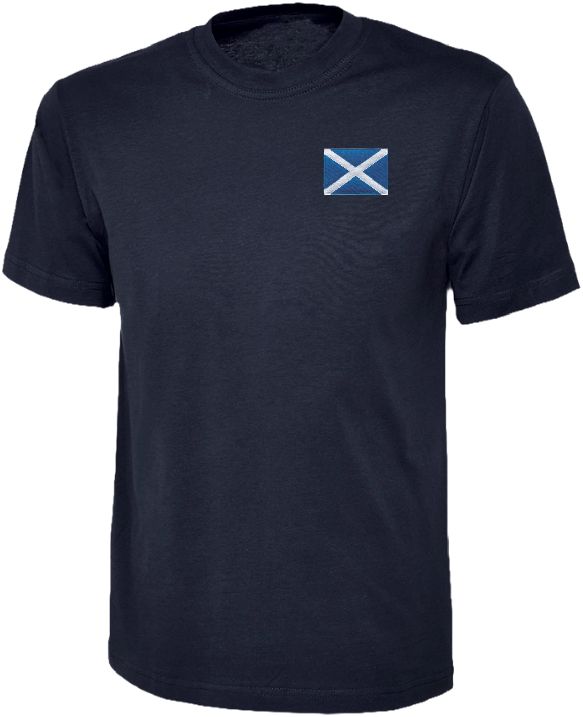 Embroidered Scotland Flag Badge Unisex Adults T Shirt, Patriotic T Shirt,