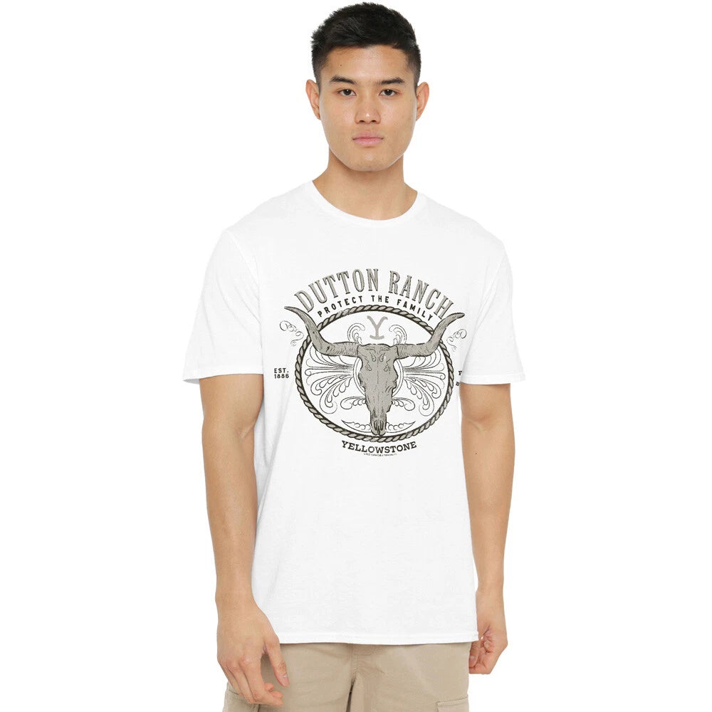 Yellowstone Dutton Ranch T-Shirt S-2XL, White